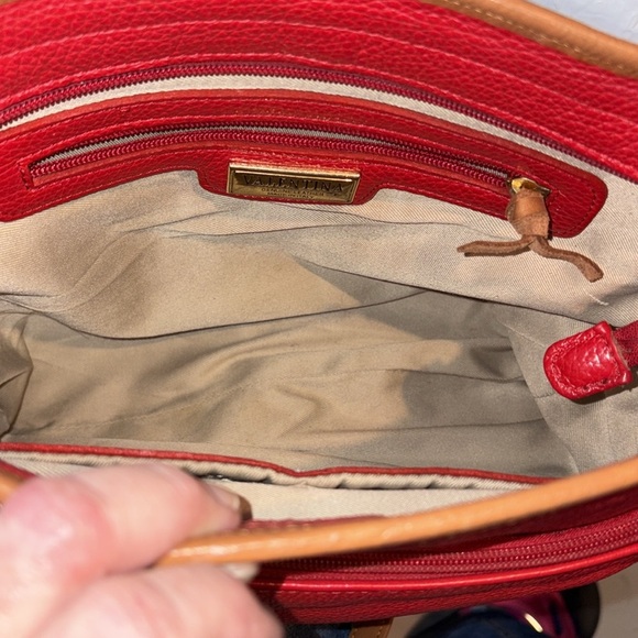 Valentina   Crossbody  shoulder bag, pebbled leather  holiday Red  goldtone HW - Picture 16 of 17